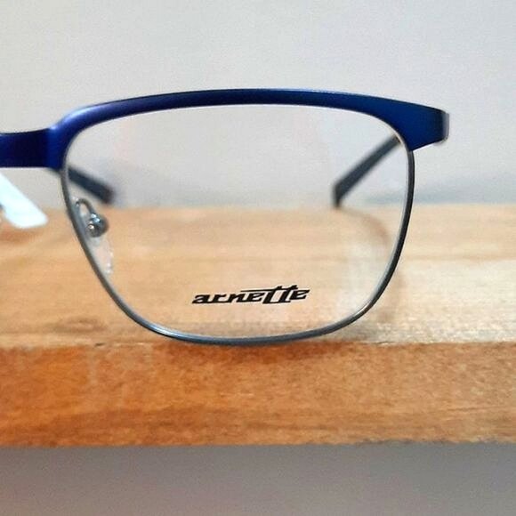 NEW Rx'able Eyeglass Frame, ARNETTE, blue metal 54 17 145 lightweight business - Picture 2 of 6